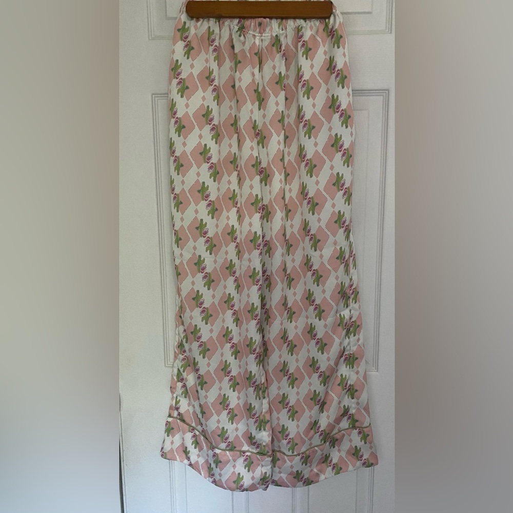Floral Pink and White loungewear bottom